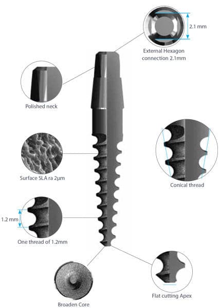 One Piece Dental Implant